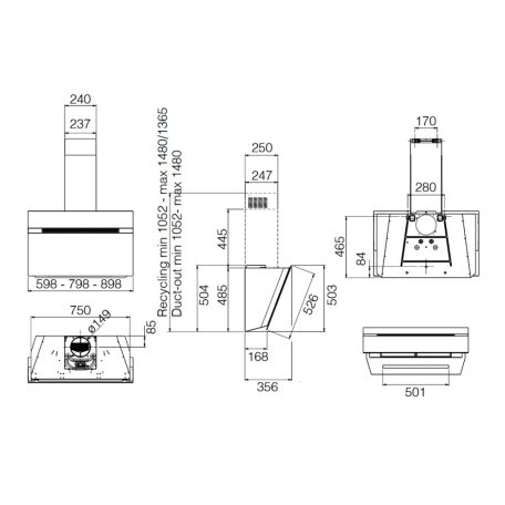 Elica - Páraelszívó NEAT @ WH/A/60 + Mikro MW-5120B