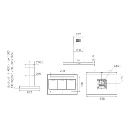 Elica - Páraelszívó ADÉLE IS IXBL/A/90 PRF0199703