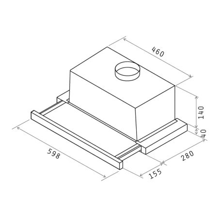 Elica - Páraelszívó TT14 LUX GRIX/A/60