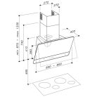 Sirius SIR1000 fali páraelszívó SLTC-93 SKINNY TW 60 cm fekete