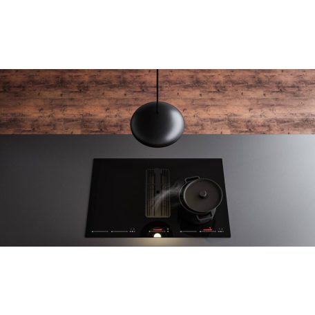 Sirius SIR1026sz indukciós főzőlap beépített elszívóval S-DDH6 AUTOMATIC indukciós főzőlappal, fekete SENSE lámpával + CATA NEW YORK Edényszett
