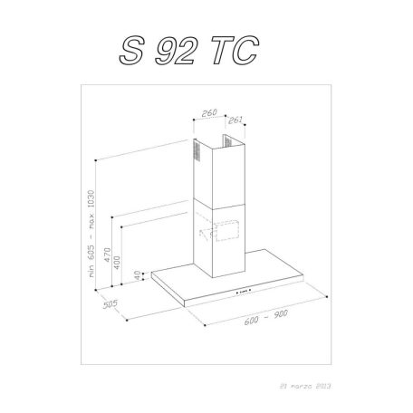 Sirius - Páraelszívó SLTC-92 TW 90 cm