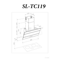 Sirius - Páraelszívó SLTC-119 TW 80 cm fekete