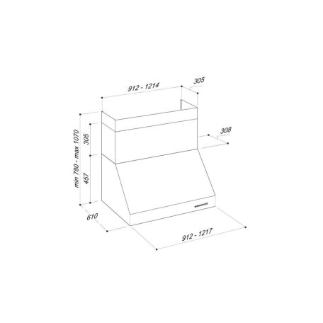 Sirius - Páraelszívó SL-109 TW 90 cm inox