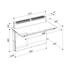   SIRIUS - S-DDH9 Indukciós főzőlap beépített elszívóval