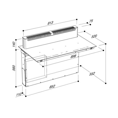 Sirius SIR1980sz indukciós főzőlap beépített elszívóval S-DDH9 + CATA - Edényszett NEW YORK