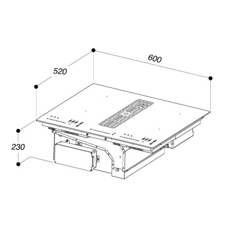 Sirius S-DDH6 SYNTHESIS 60 cm indukciós főzőlap beépített elszívóval - ComboHob + CATA NEW YORK edényszet SIR1981sz 