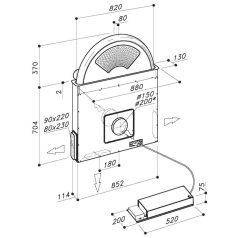   Sirius - Páraelszívó S-DD13 EM SUNRISE Fekete motor nélkül