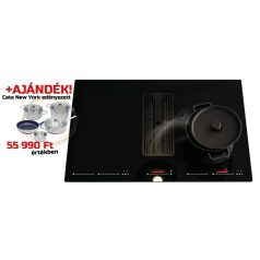   Sirius SIR779sz indukciós főzőlap beépített elszívóval S-DDH6 SYNTHESIS BRUSHLESS + CATA NEW YORK edényszett