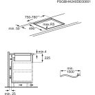 AEG TH84CC23CZ beépíthető indukciós főzőlap beépített páraelszívóval, SaphirMatt®  üvegfelület, 80 cm - ComboHob