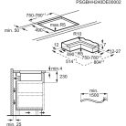 AEG TH84CC23CZ beépíthető indukciós főzőlap beépített páraelszívóval, SaphirMatt®  üvegfelület, 80 cm - ComboHob