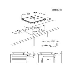 AEG TO64IA00IB beépíthető Indukciós főzőlap, 60 cm