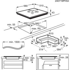 AEG TO64RA07CB beépíthető kerámia főzőlap, 60 cm