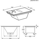AEG TT64CB00CB beépíthető indukciós főzőlap beépített páraelszívóval, 60 cm